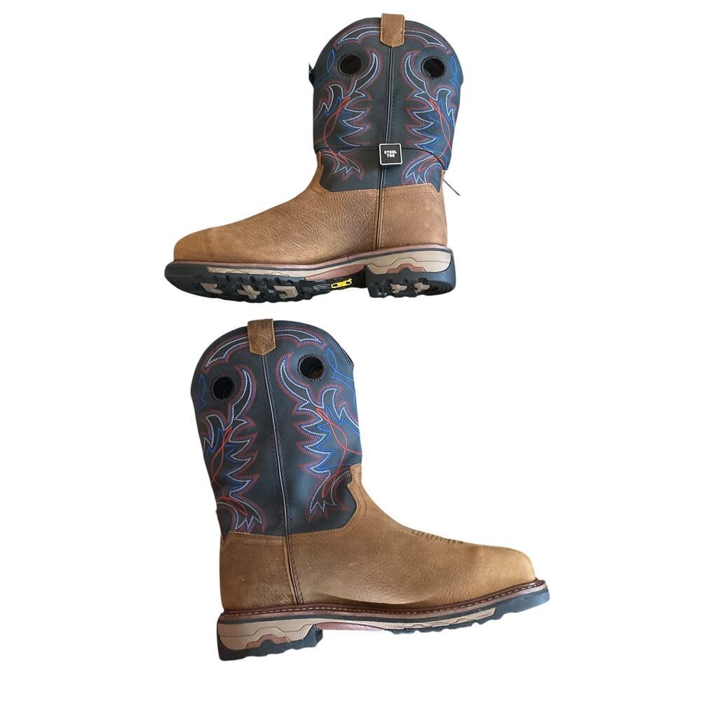 Dan Post Saddlebred Steel Toe Western Work Boots Mens 11.5 W Wide Brown NWT New